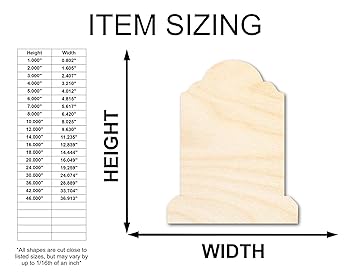 Amazon.com: Unfinished Wood Tombstone Shape Craft up to 46